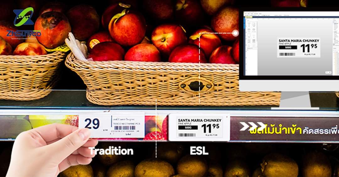 Diagrama que muestra cómo funciona la solución ESL de 2,4 GHz